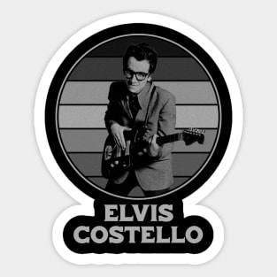 retro Elvis Costello Sticker